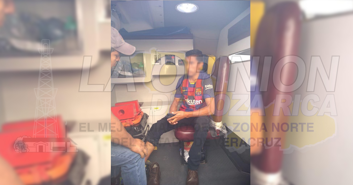 Motociclista resulta lesionado tras accidente