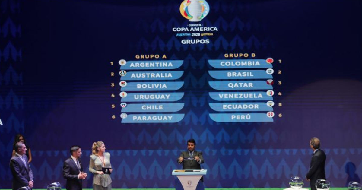 Quedan definidos los grupos de la Copa América 2020
