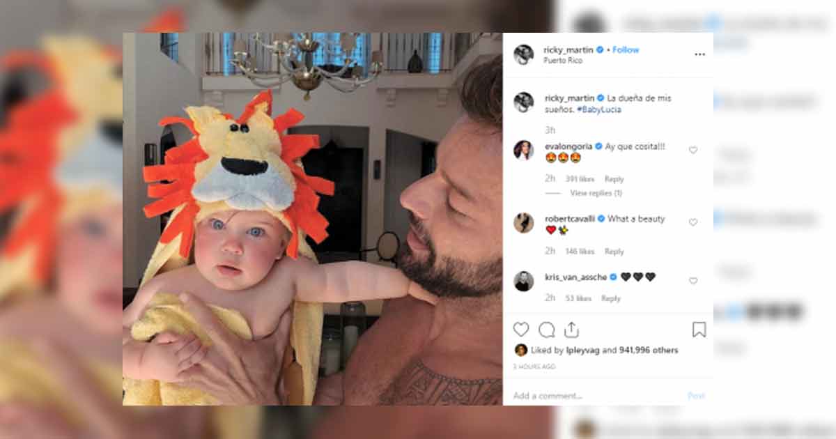 Ricky Martin comparte nueva foto de su hija Lucía donde sale bellísima
