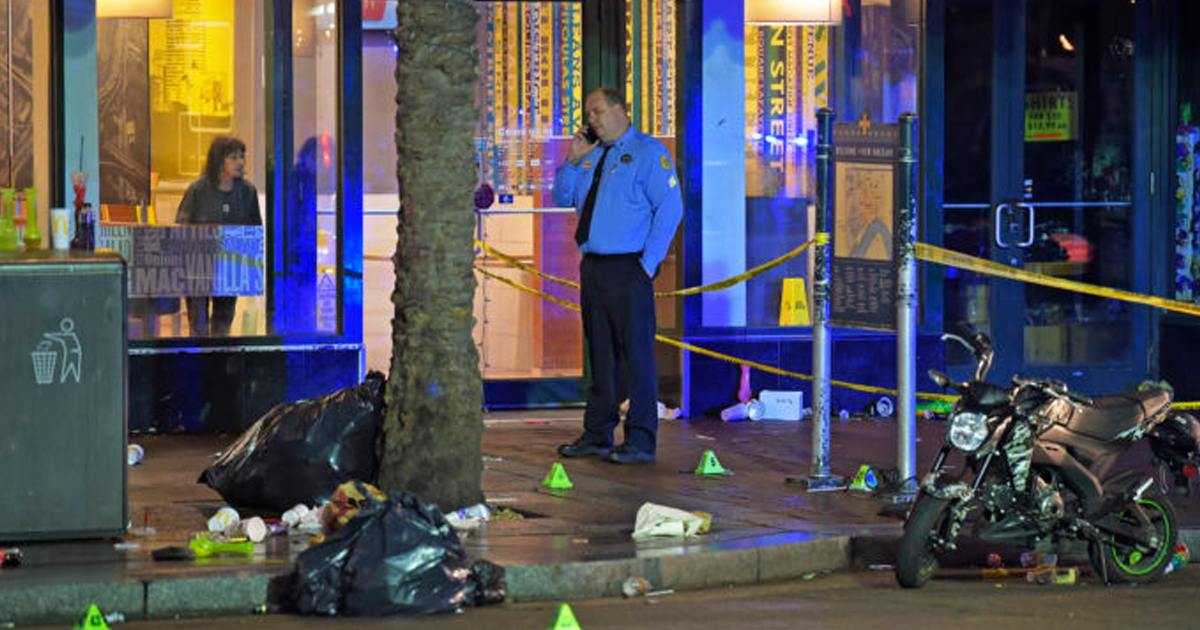 Tiroteo en zona comercial de Nueva Orleans deja once heridos