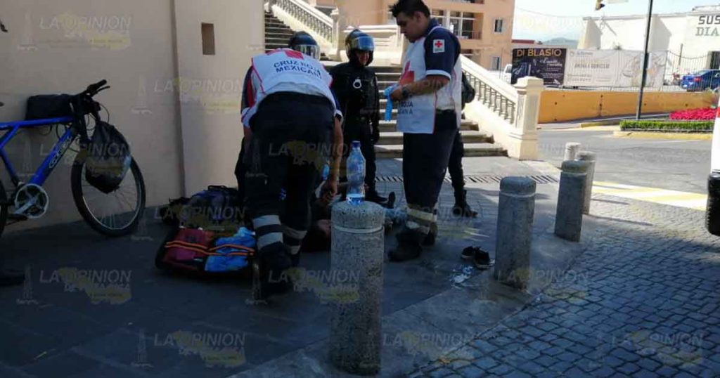 Cayó de su propia altura y se estrelló contra el pavimento