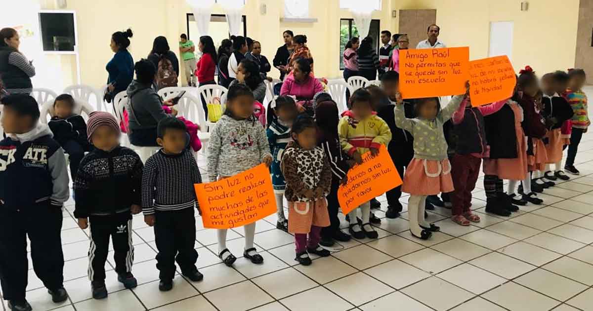 Por anomalía en red eléctrica dejan sin luz a jardín de niños