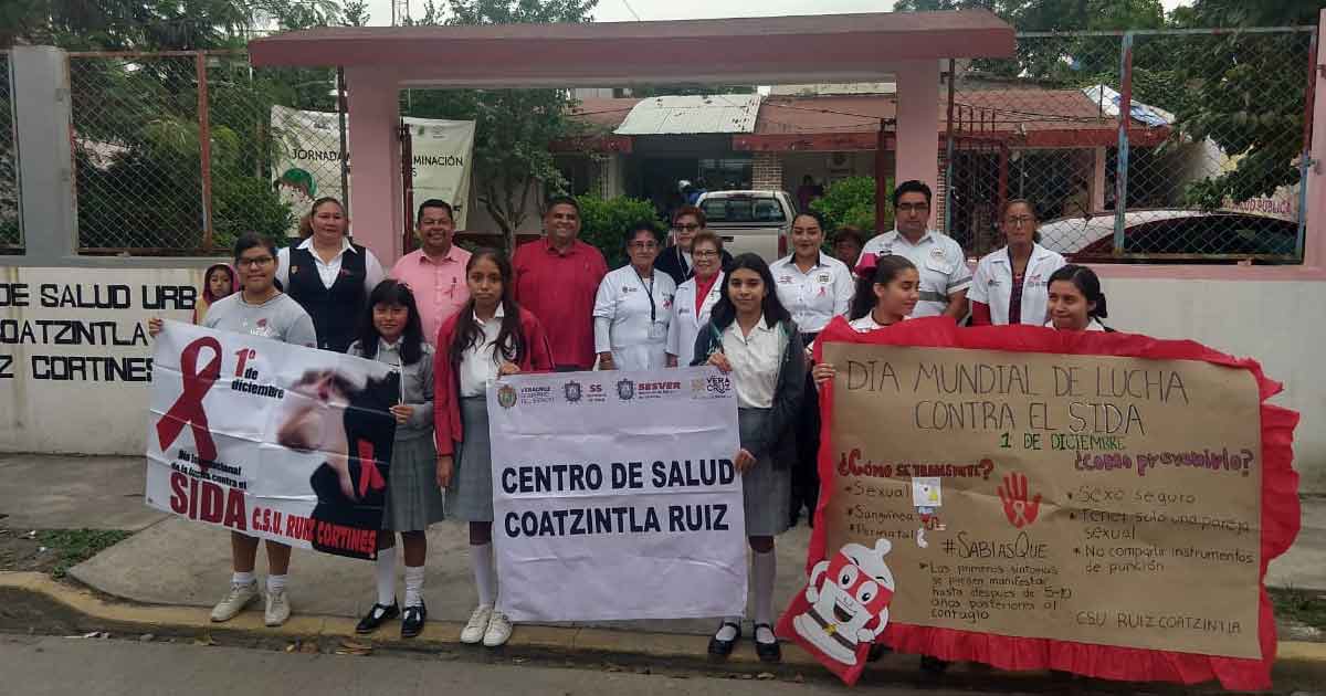 Autoridades municipales y de salud, celebran el Día Mundial de la Lucha contra el SIDA