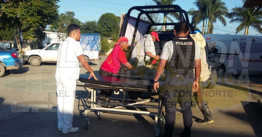 ¡Campesino se abrió la cabeza ! cayó cuando viajaba en la parte trasera de una camioneta