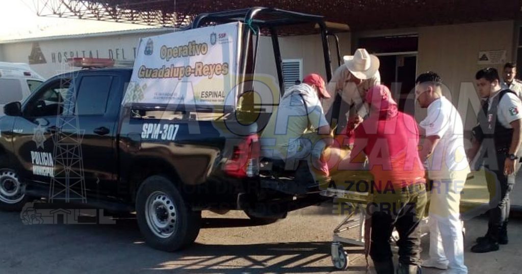 ¡Campesino se abrió la cabeza ! cayó cuando viajaba en la parte trasera de una camioneta