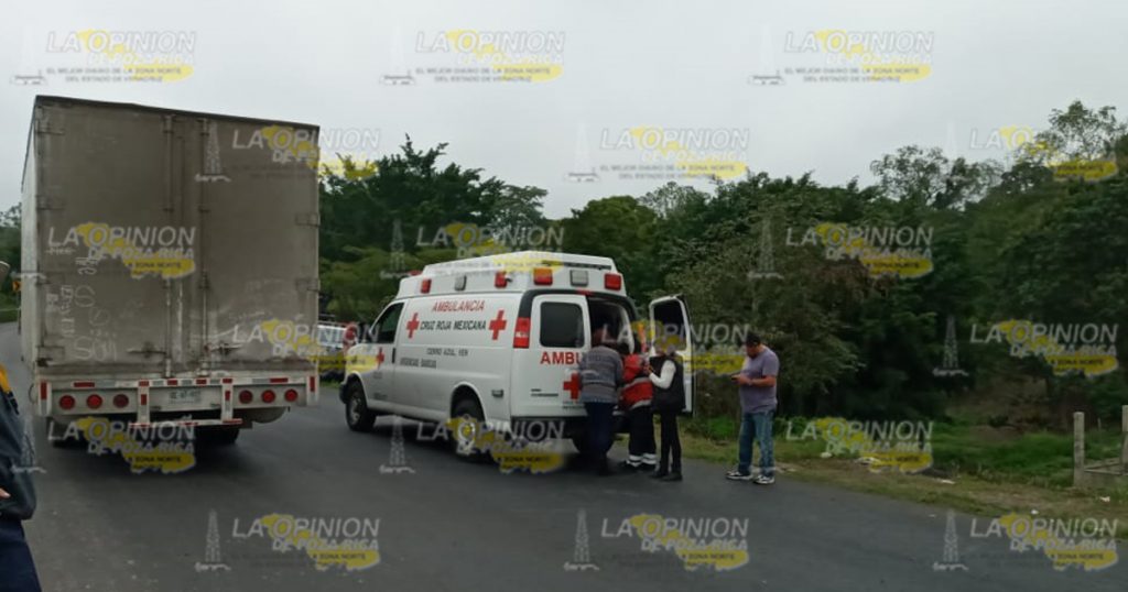 Vuelca camión con ganado sobre la carretera federal Tuxpan-Tampico