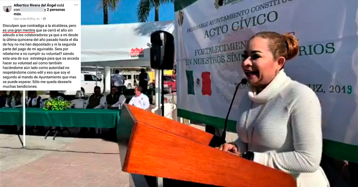 Síndico exhibe como mentirosa a la alcaldesa de Tamiahua, Citlali Medellín