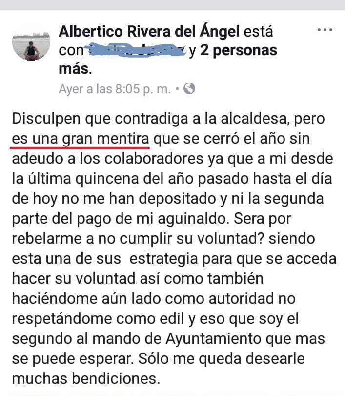 Síndico exhibe como mentirosa a la alcaldesa de Tamiahua, Citlali Medellín