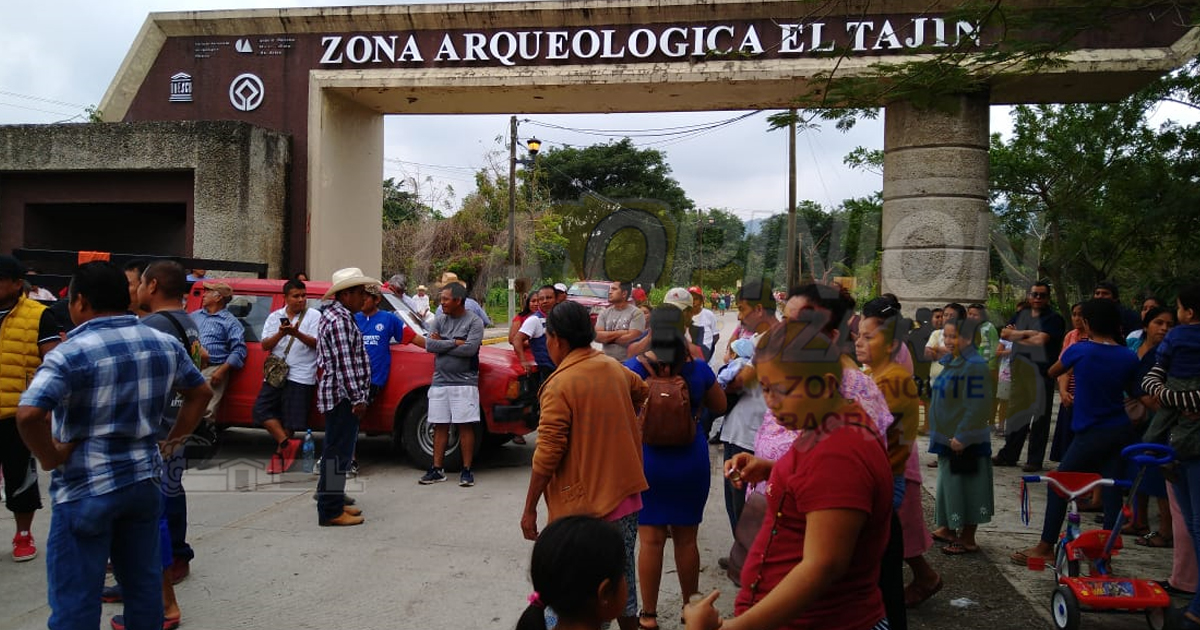 Bloquean el paso a la zona arqueológica el Tajín
