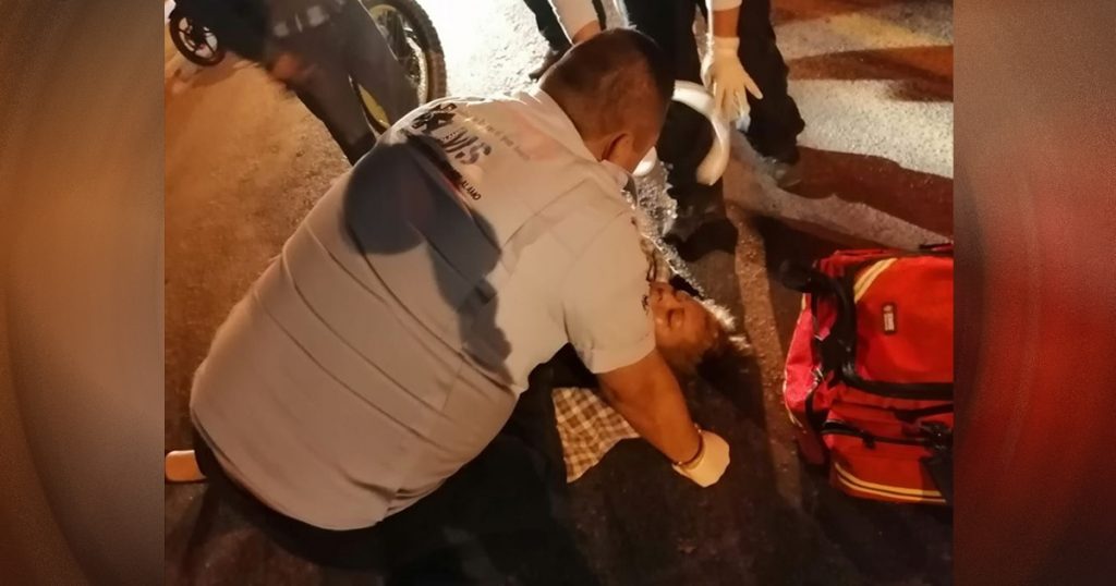 Derrapó violentamente su motocicleta sobre el puente “José López Portillo”