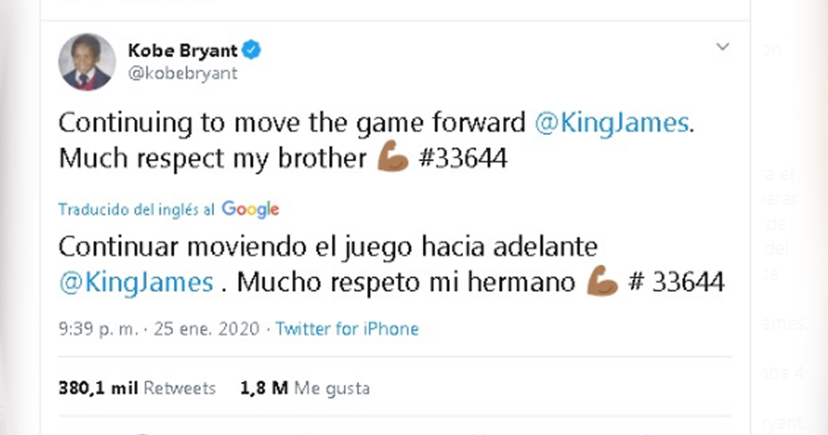 La leyenda de los Lakers le dedicó unas palabras a LeBron James