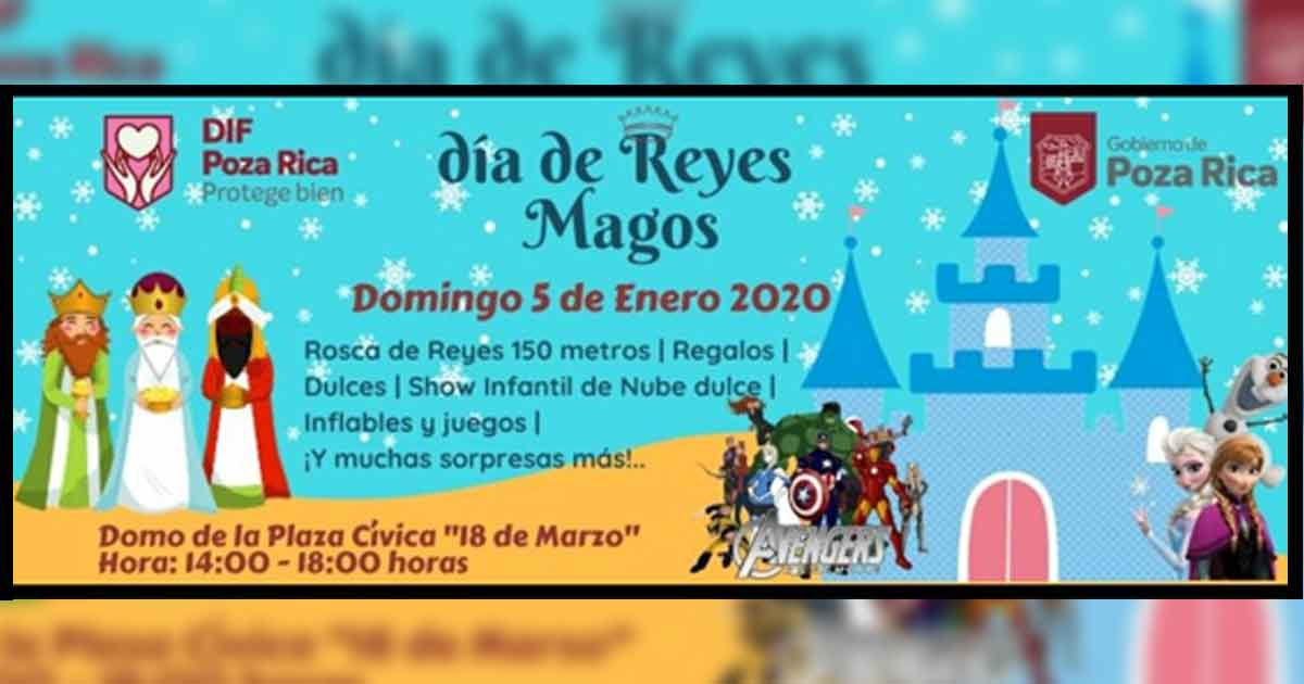 DIF Poza Rica invita a tradicional celebración día de reyes 2020
