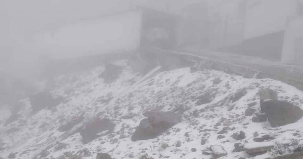Por aguanieve en Cofre de Perote se limita el acceso a la montaña