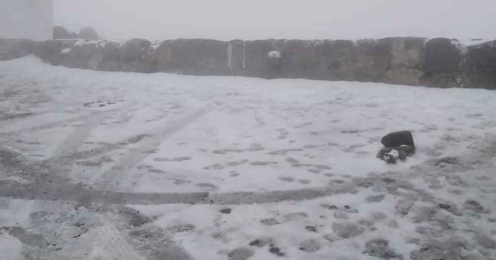 Por aguanieve en Cofre de Perote se limita el acceso a la montaña