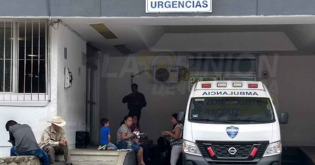 Un sexagenario resultó lesionado al derrapar en Tempoal