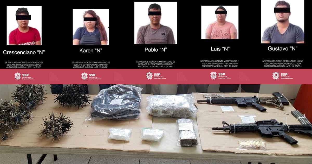 Capturan elementos de SSP a integrantes de célula delictiva, en La Antigua