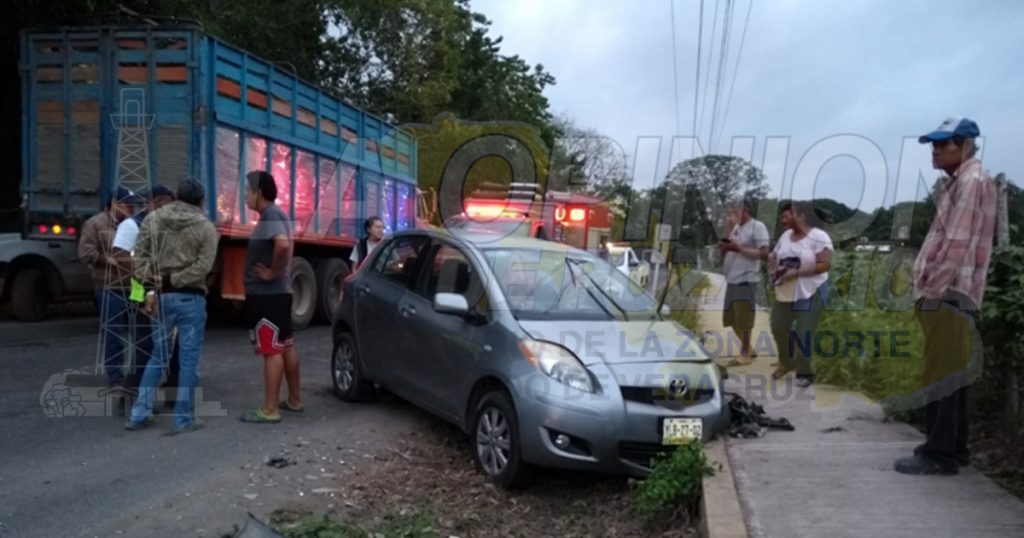 ¡Prensado en brutal encontronazo! en la estatal Álamo-Limonar