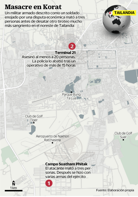 Matanza en Tailandia: al menos 20 muertos
