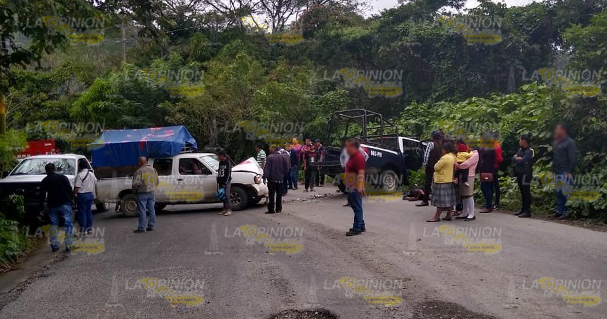 Policía herido en choque, sobre la carretera Coyutla a Filomeno Mata