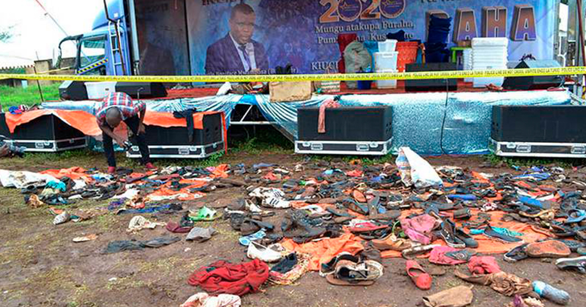 Estampida durante misa evangélica en Tanzania deja al menos 20 muertos