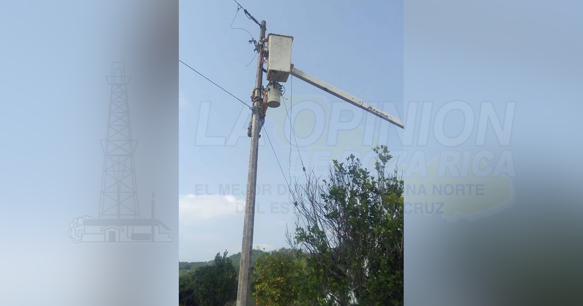 Falla en red eléctrica de las comunidades de Tihuatlán