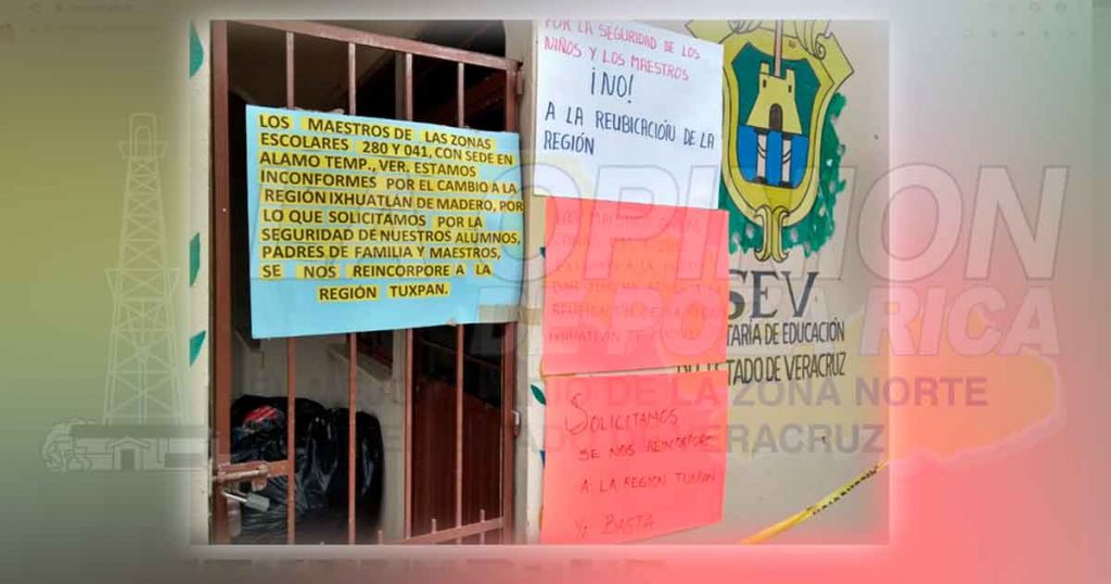 Directores de escuelas tomaron las supervisiones escolares 041 y 280 en Álamo