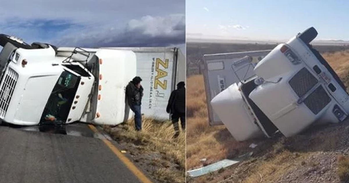 Fuertes vientos causan estragos en Chihuahua, vuelcan enormes tráilers