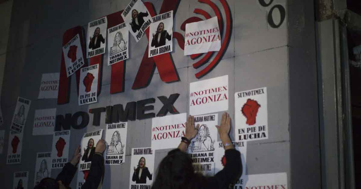 Sindicato de Notimex estalla huelga; seguiremos trabajando al 100% revira la agencia