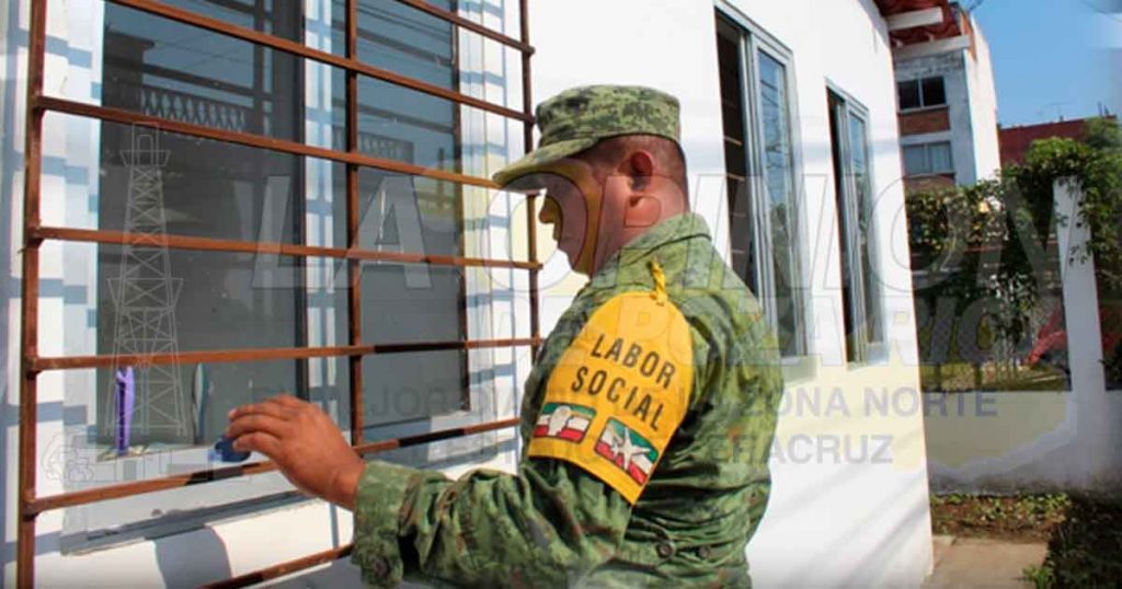Realiza labor social el Ejército Mexicano en colonias de Poza Rica