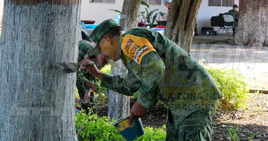 Realiza labor social el Ejército Mexicano en colonias de Poza Rica