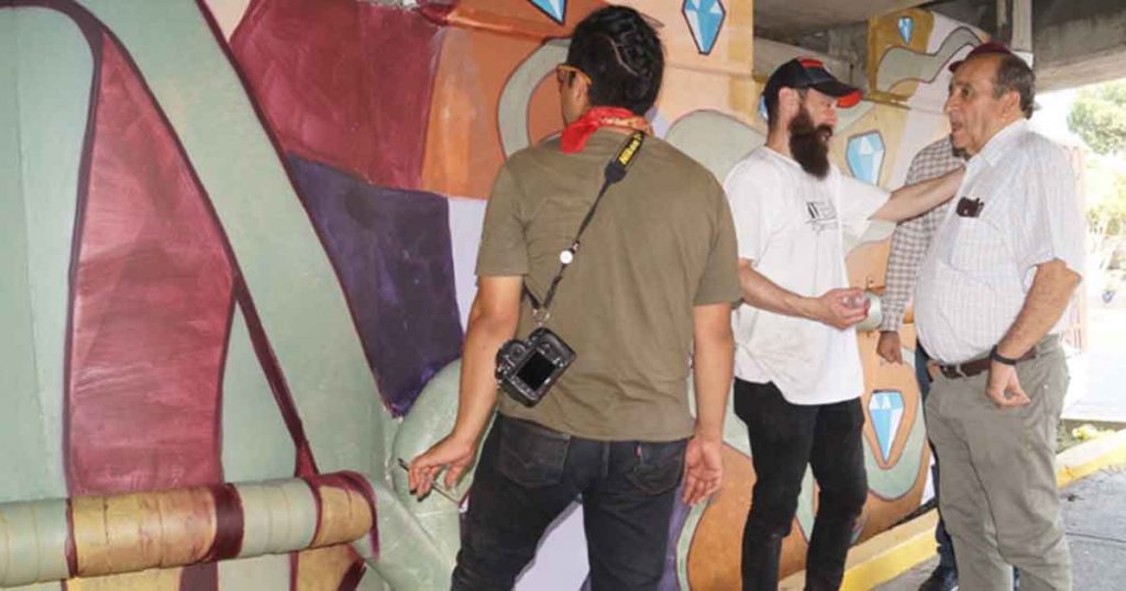 Supervisa alcalde mural realizado por integrantes de la Brigada Nacional de Búsqueda