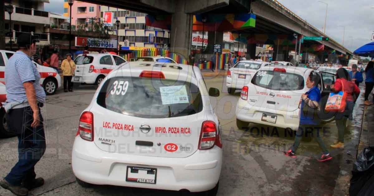 Taxistas de Poza Rica continúan la pugna por el aumento del 20% en la tarifa