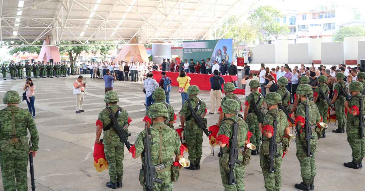 Acompaña gobierno de Javier Velázquez, a Celebración del 107 aniversario del Ejército Mexicano