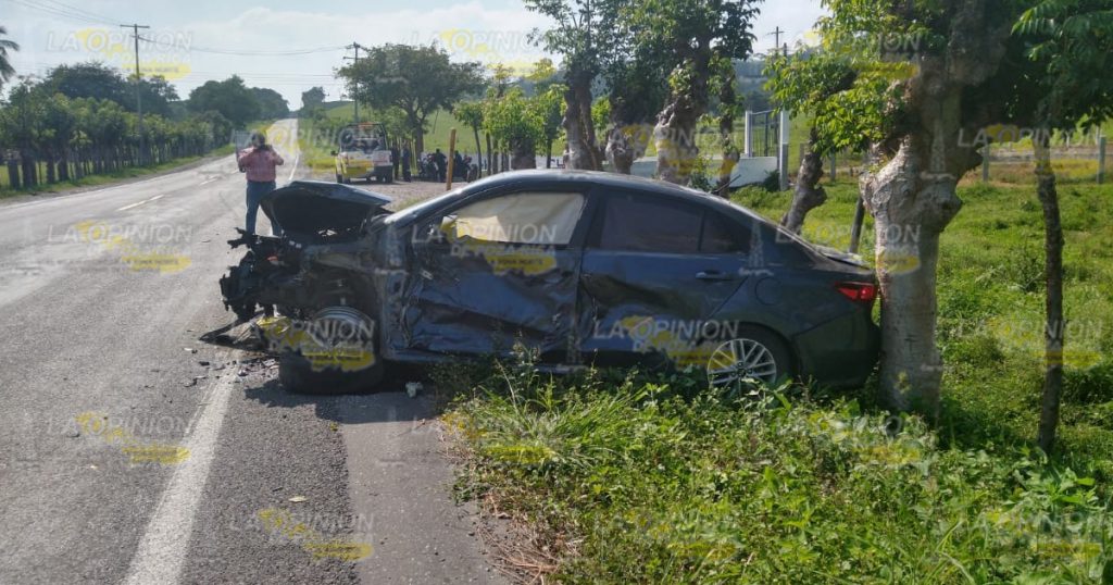 Fuerte accidente en la carretera federal Papantla-Gutiérrez Zamora