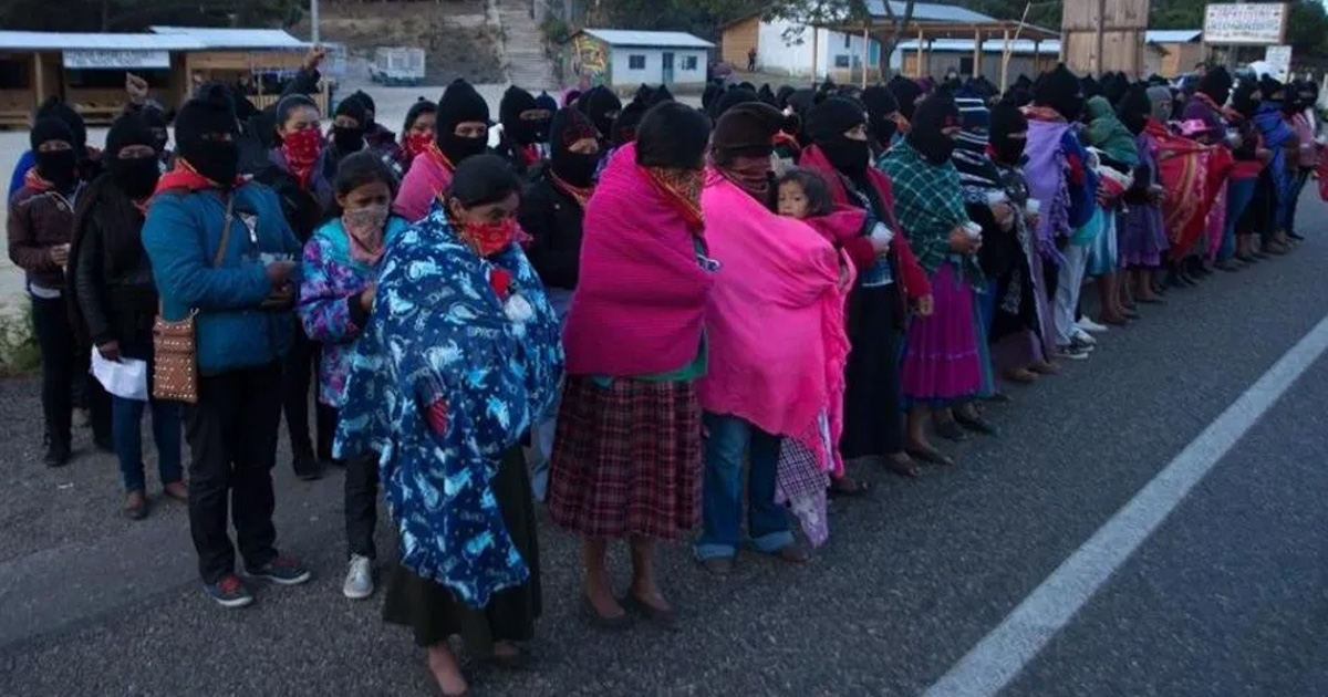 "No están solas": Mujeres zapatistas se unen a Paro Nacional