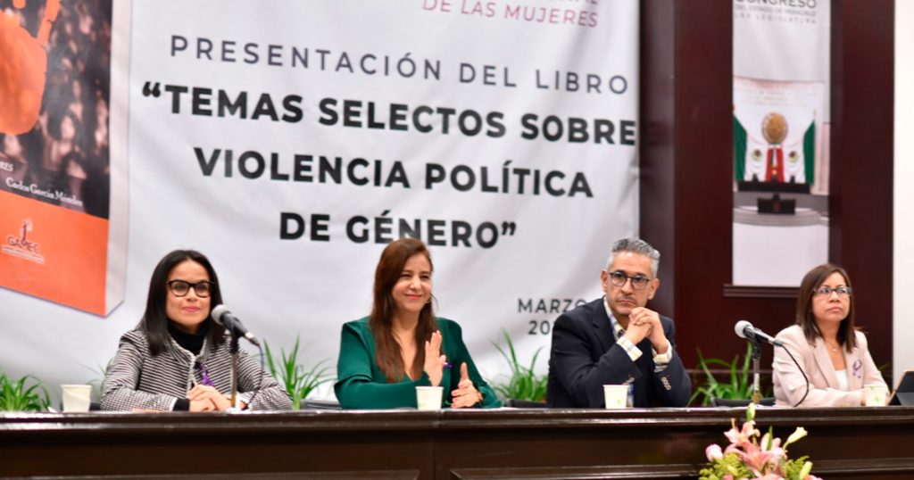 Presentan en el congreso el libro temas selectos sobre violencia política de género