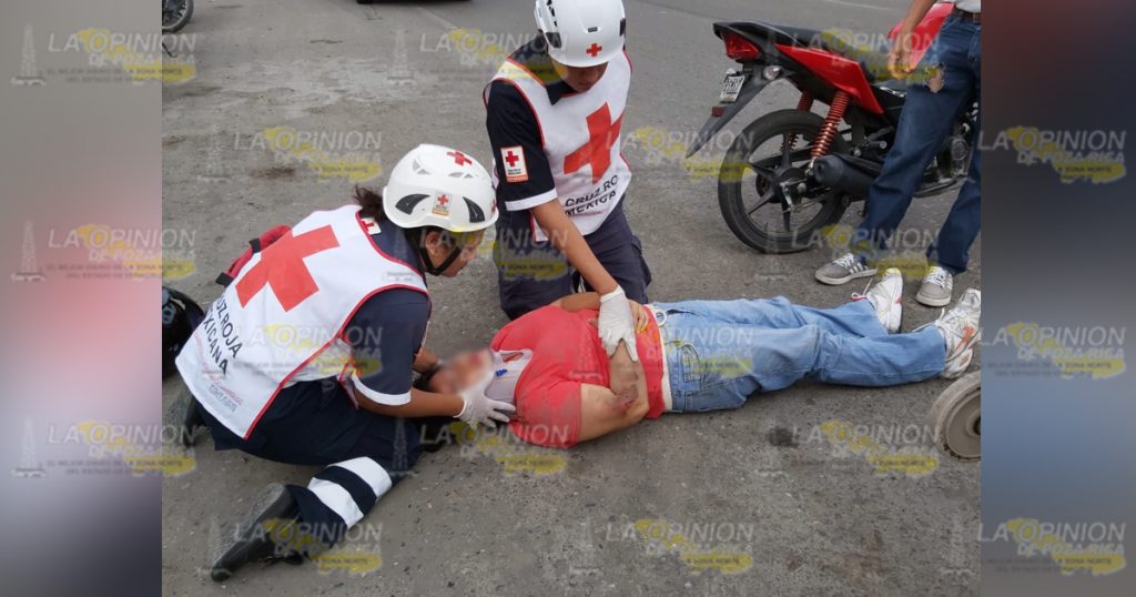 Derrapan en el bulevar Central Poniente en Poza Rica