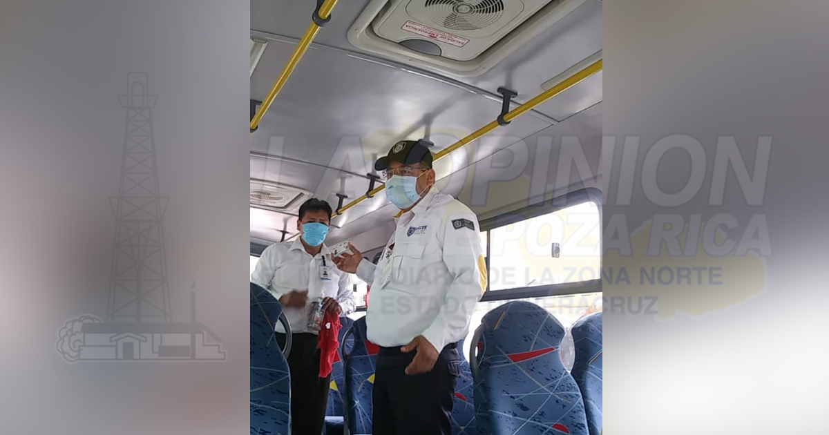 Aplican medidas preventivas en Transporte Público