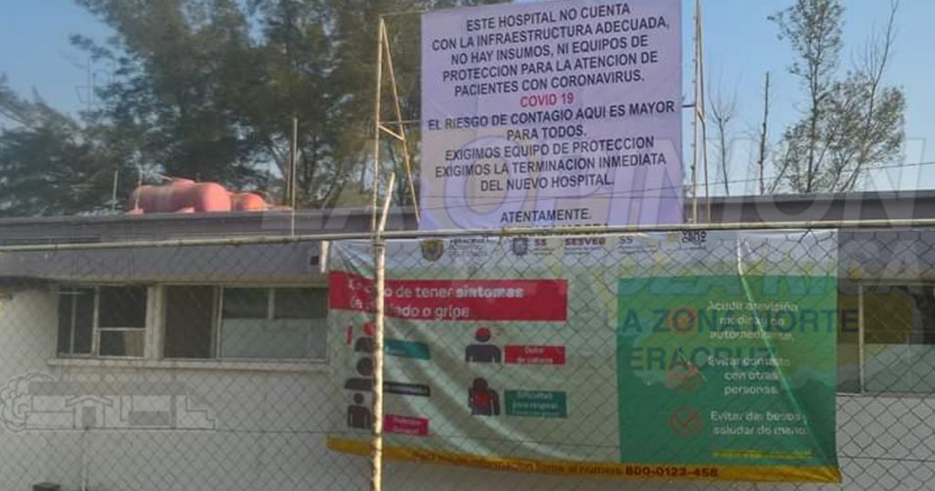 Trabajadores del hospital civil desprotegidos contra el Covid -19