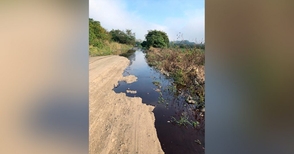Enorme fuga de hidrocarburos en el ejido Otatal