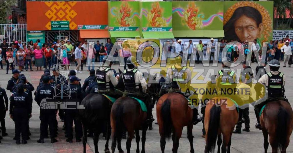 Choque entre campesinos y Fuerza Civil en el parque Temático Takilsukutl