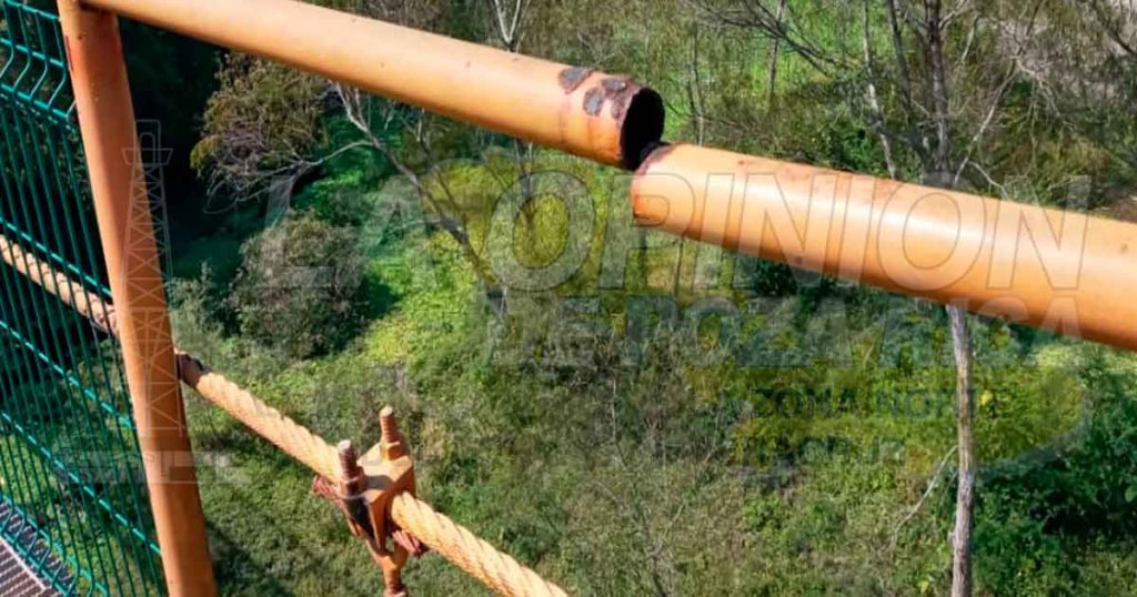 Solicitan a PC de Naranjos verificar el puente columpio que atraviesa el río Tancochin