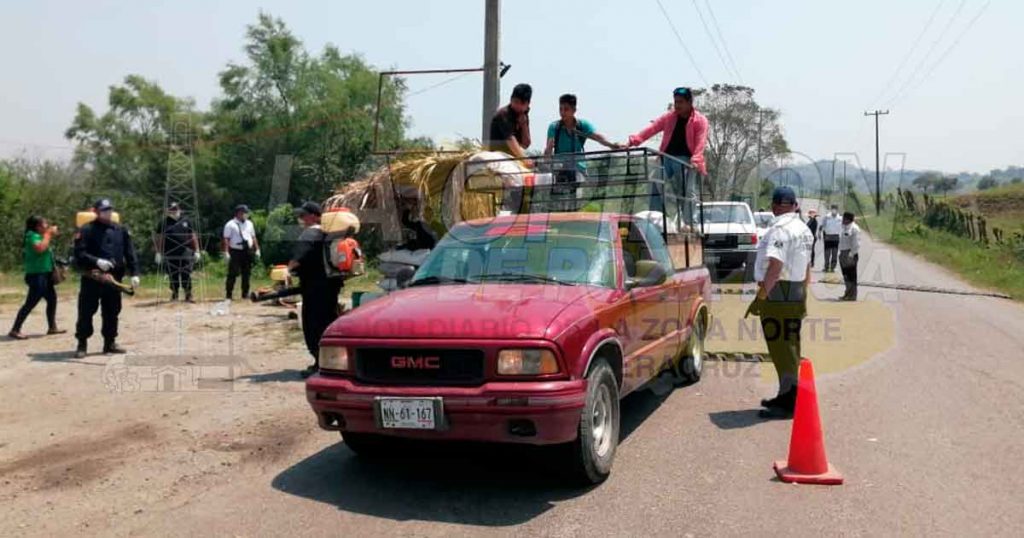 Activan cerco sanitario en la Sierra del Totonacapan
