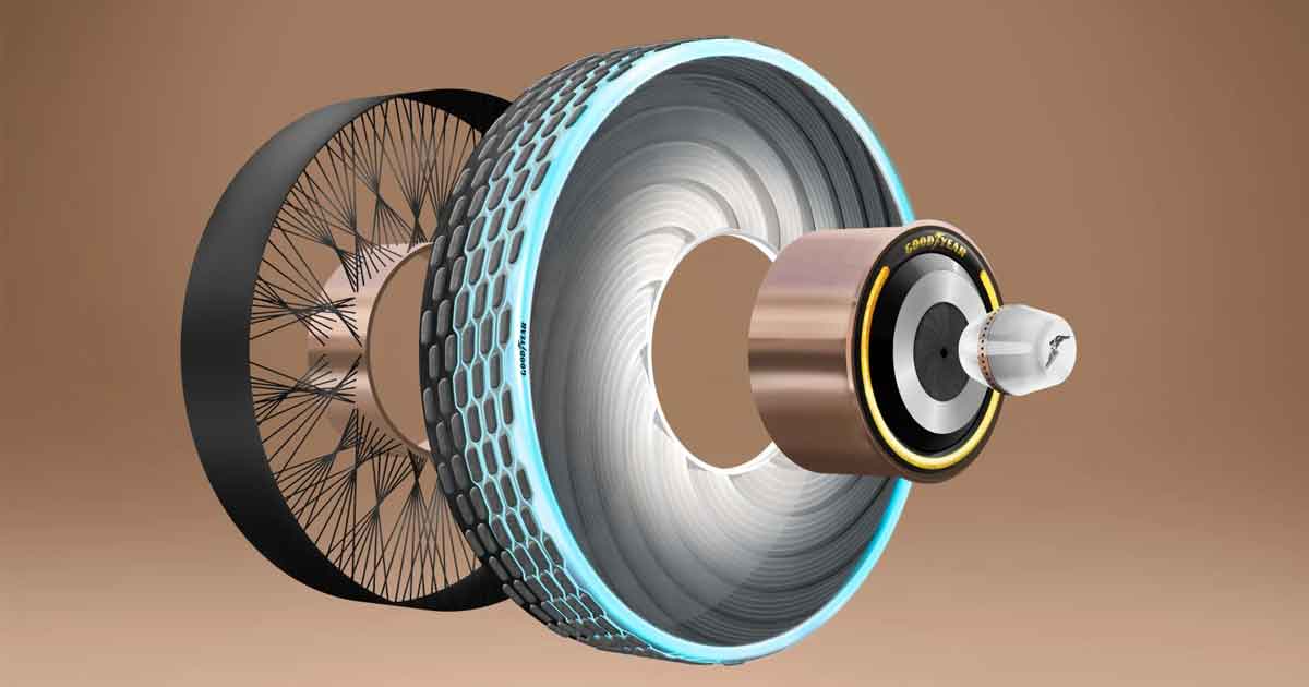 Goodyear sueña con neumáticos que puedan cambiar su goma con una simple cápsula