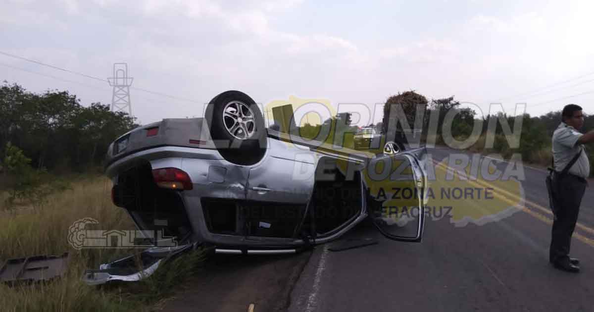Turistas se dirigían a Tampico; se accidentan en la Pánuco-Tempoal