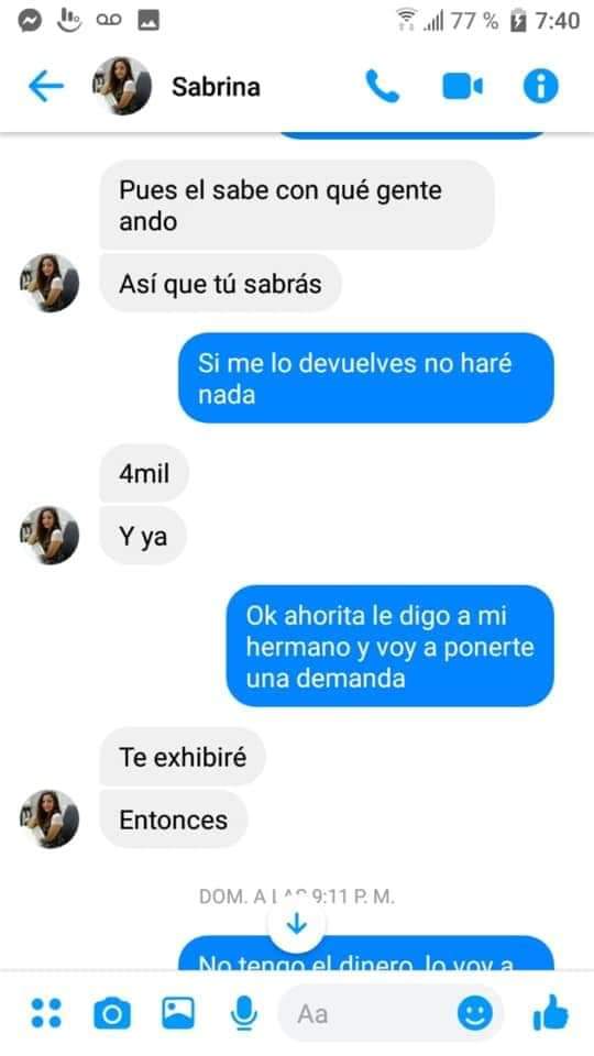 Le roban identidad e intentan extorsionarla