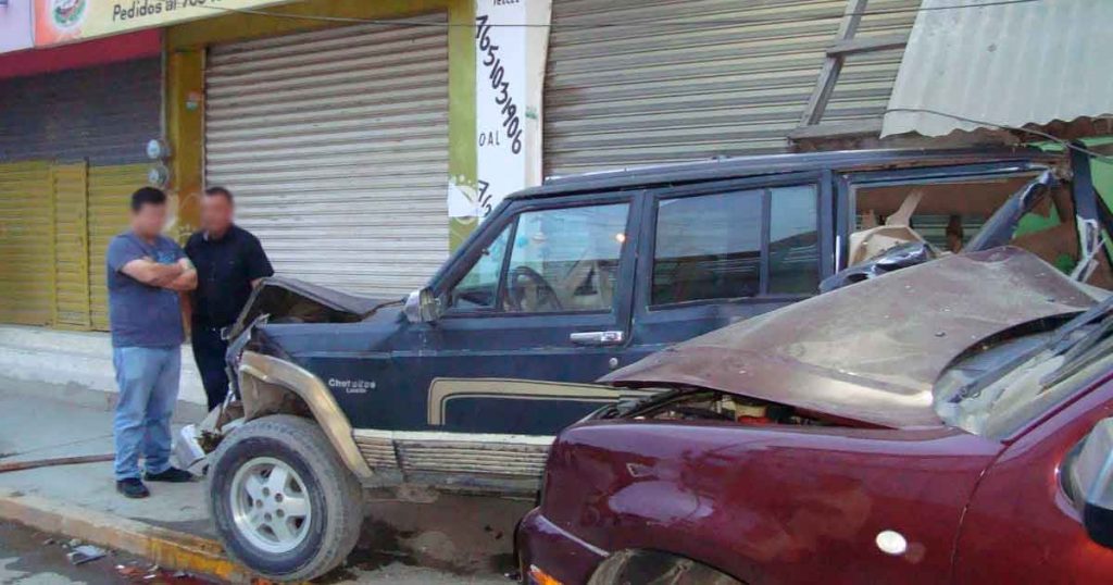 Carambolazo en el bulevar Álamo-Ídolo