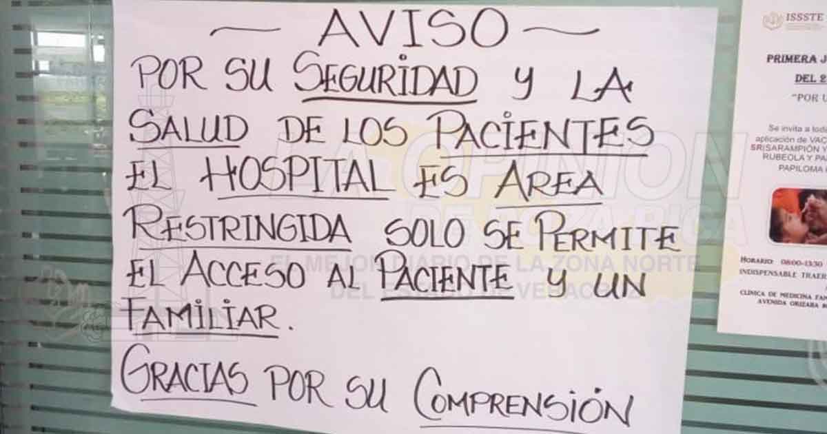 También en el hospital San Bruno en Xalapa, trabajadores laboran sin cubrebocas ni gel
