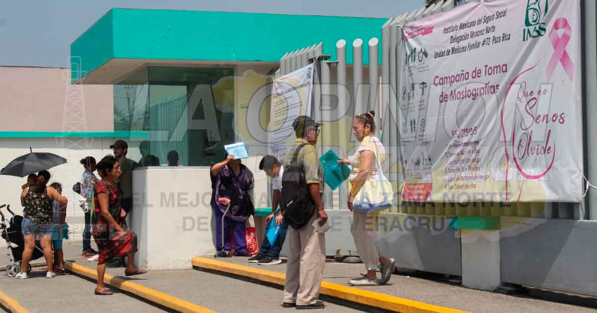 Bajo el sol esperan cita en el IMSS