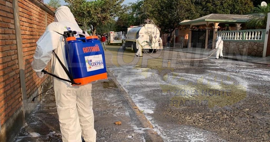 Extienden en Tuxpan tareas de sanitización hacia Santiago de la Peña